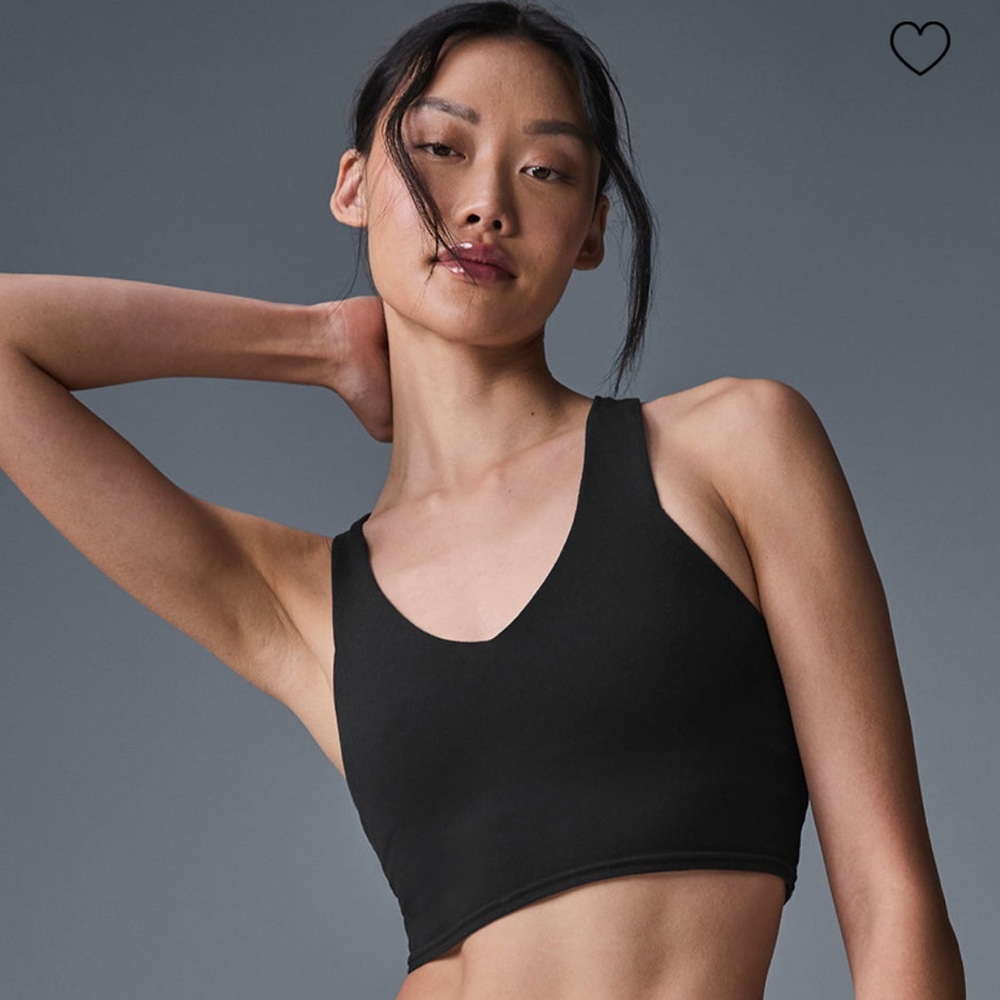 Black Alo Yoga Airbrush Real Bra Tank xs